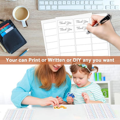 1" x 2 5/8" (25 Sheets) Address Labels, Labels Sticker Paper for Laser/Ink Jet Printer, Printable and Writable White Sticker Labels- Matte, 30 per Page Labels (Total 750 Labels)