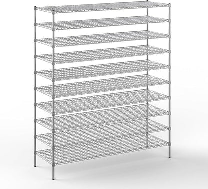 Regal Altair 24" Deep x 72" Wide x 86" Height Wire Shelving Kit | 10-Tier | NSF Commercial Storage Rack Unit