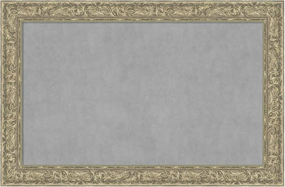 Amanti Art Silver Framed Magnetic Board 31x47 Large Vision Board for use with Magnets, 100% Metal Sheet to Display Items as Office Decor or for Home Organization in mudroom, Kitchen or Kids Room