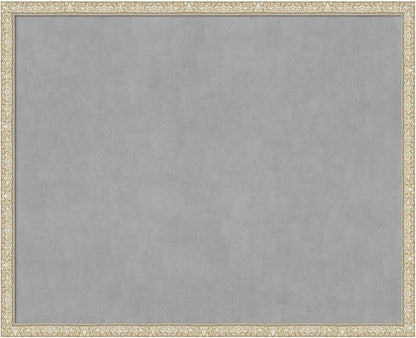 Amanti Art Silver Framed Magnetic Board 34x42 X-Large Vision Board for use with Magnets, 100% Metal Sheet to Display Items as Office Decor or for Home Organization in mudroom, Kitchen or Kids Room