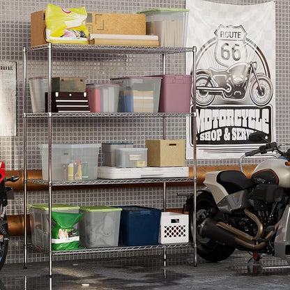 Regal Altair 24" Deep x 54" Wide x 74" Height Wire Shelving Kit | 4-Tier | NSF Commercial Storage Rack Unit