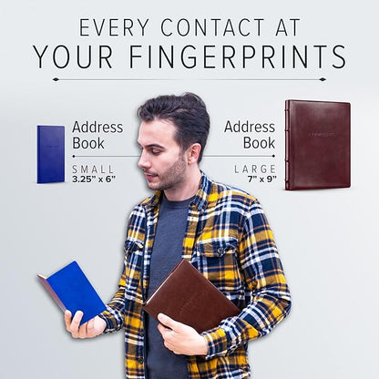Gallery Leather Small Address Book with Alphabetical Tabs up to 403 Records, Leather Notebook Hardcover, Telephone and Address Books - 6 x 3.25 ", Acadia Lime