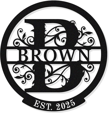 Custom Name Sign Last Name Signs for Home Custom Metal Signs Personalized Name Sign Personalized Wedding Gift Metal Signs Custom Metal Wall Decor Monogram Wall Decor