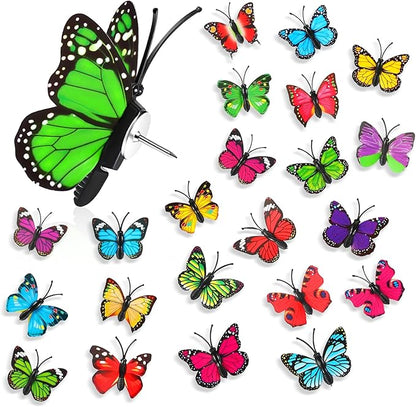 50Packs Butterfly Push Pins Decorative Push Pins Colorful Thumb Tacks Cute Thumbtacks for Corkboard Bulletin Board Wall for Office Decor Home Cubicle Decorations Hanging