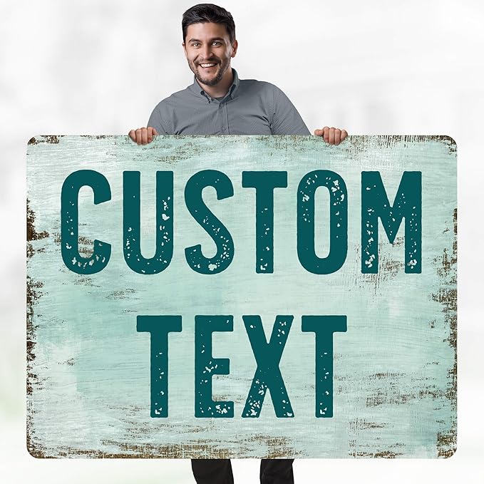 Custom Sign, Custom Street Sign, 11 Font Colors, 13 Font Styles, 4 Hole Options, 22 Sizes, 36x48 Inches, Rust Free DiBound, Fade Resistant, Made in USA by My Sign Center (Shabby Chic)