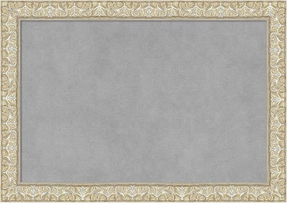 Amanti Art Silver Framed Magnetic Board 14x20 Small Vision Board for use with Magnets, 100% Metal Sheet to Display Items as Office Decor or for Home Organization in mudroom, Kitchen or Kids Room