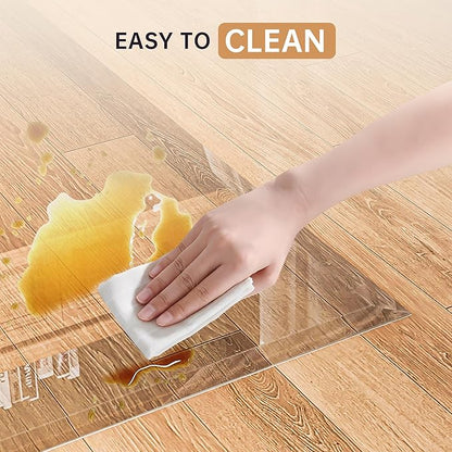 [Tempered Glass] 55“ x 46” Beveled Edge Glass Chair Mat with Polished Edge Clear Office Chair Mat, Glides Smoothly, Suitable for Carpet or Hardwood Floors