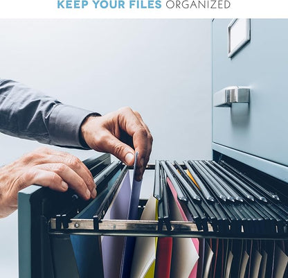 Alitte Colored File Folders Letter Size - 100-Pack Bulk, 10 Assorted Color File Folders for Documents, 1/3 Cut Tab - Office Supplies for Filing Cabinet, Desk, and File Folder Organization