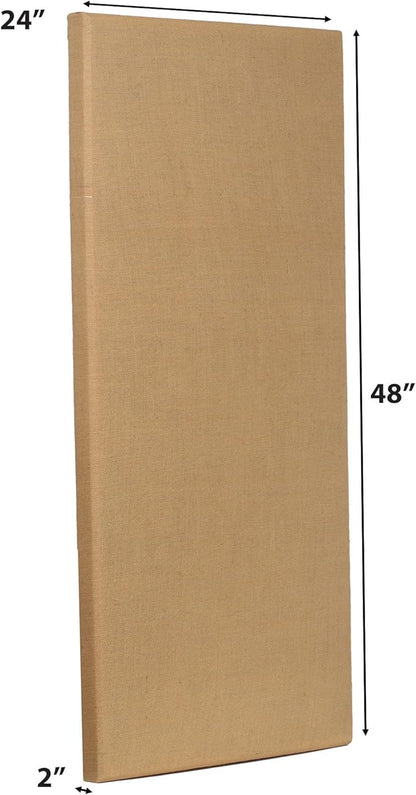 ATS Acoustics Sound Absorbing Acoustic Panel 24" x 48" x 2" Beveled Edge (Natural)