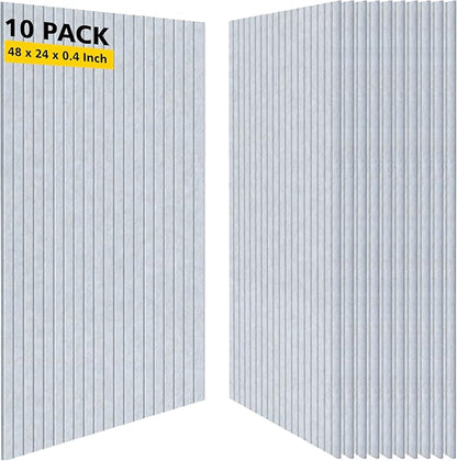 Acoustic Panels,10 Pack Sound Panels,48"x24"x0.4" Soundproof Wall Panels,High-Density Large Acoustic Panels,Decorative Sound Dampening Panels,Light Camel