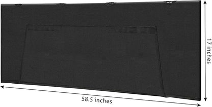 Modern Household Innovations Under Desk Privacy Panel 59 in. Wide Modesty Panel for Desk - 17 in. Tall Desk Skirt for Office Desk with Cable Management Net Perfect for 60 in. Work Station