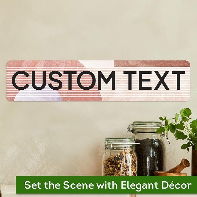 Custom Sign, Custom Street Sign, 11 Font Colors, 13 Font Styles, 4 Hole Options, 22 Sizes, 4x18 Inches, Rust Free DiBound, Fade Resistant, Made in USA by My Sign Center (Mid-Century Modern 1)