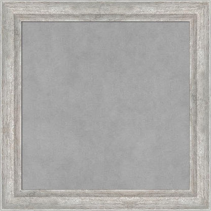 Amanti Art Silver Framed Magnetic Board 19x19 Small Vision Board for use with Magnets, 100% Metal Sheet to Display Items as Office Decor or for Home Organization in mudroom, Kitchen or Kids Room