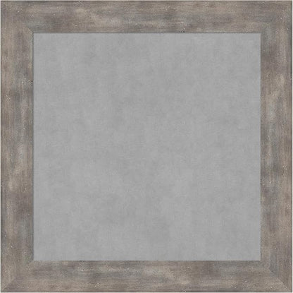 Amanti Art Silver Framed Magnetic Board 15x15 X-Small Vision Board for use with Magnets, 100% Metal Sheet to Display Items as Office Decor or for Home Organization in mudroom, Kitchen or Kids Room