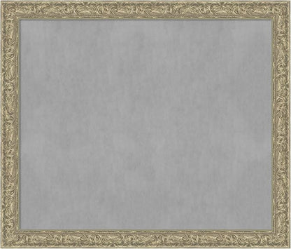 Amanti Art Silver Framed Magnetic Board 47x55 Oversize Vision Board for use with Magnets, 100% Metal Sheet to Display Items as Office Decor or for Home Organization in mudroom, Kitchen or Kids Room