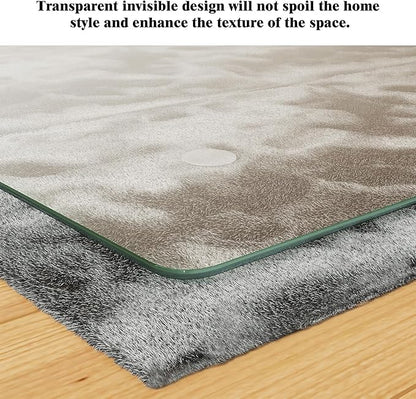 Koonmi Tempered Glass Chair Mat for Hardwood Floors & Carpets, 36" x 55“ Transparent Heavy Duty Office Floor Protector with Noise-Free Gliding Shatterproof for Home Office Desk