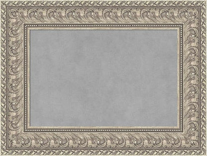 Amanti Art Silver Framed Magnetic Board 19x25 Small Vision Board for use with Magnets, 100% Metal Sheet to Display Items as Office Decor or for Home Organization in mudroom, Kitchen or Kids Room