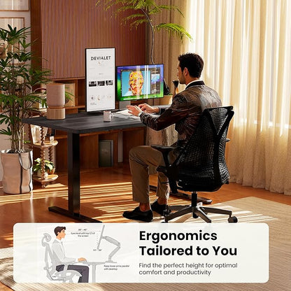 ErGear Electric 71 x 30 inch Standing Desk Workstation, Large Sit Stand up Desk, Memory Computer Home Office Desk, (Grey) Ships in One Box