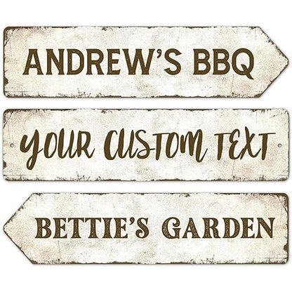Rustic Custom Sign, Personalized Metal Signs, Gift for Him Men Dad, Man Cave, Indoor and Outdoor Use, 6x24 Inches, ACM, Fade Resistant, Made in The USA
