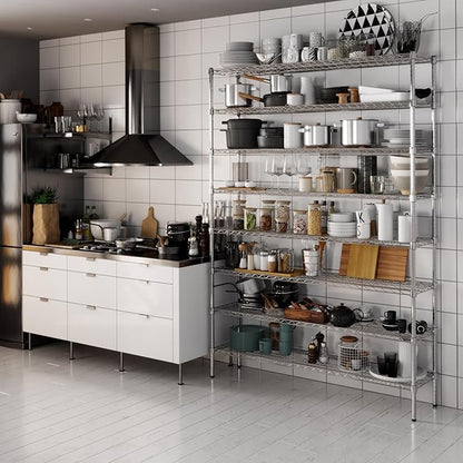 Regal Altair 14" Deep x 60" Wide x 86" Height Wire Shelving Kit | 8-Tier | NSF Commercial Storage Rack Unit