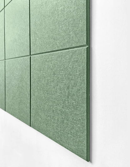 DECORITA Green Bulletin Board | Large Cork Boards Alternative for Walls | Felt Cork Board for Office, Home & Classroom | Green Office Classroom Supplies | Felt Wall Tiles (12-Pack) | Forest Green