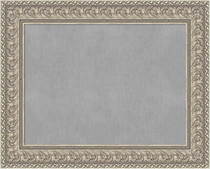 Amanti Art Silver Framed Magnetic Board 25x31 Medium Vision Board for use with Magnets, 100% Metal Sheet to Display Items as Office Decor or for Home Organization in mudroom, Kitchen or Kids Room