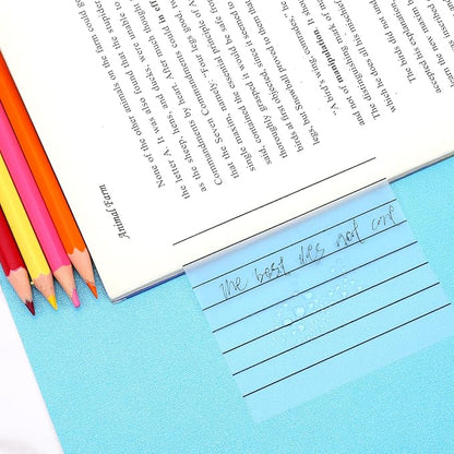 300 Sheets Transparent Sticky Notes Clear Translucent Lined 3x3 Inch 6 Pack Clear Sticky Notes Reminder Tabs with Line Colorful Lined Post Note Reminder Tabs for Office Home College Meeting