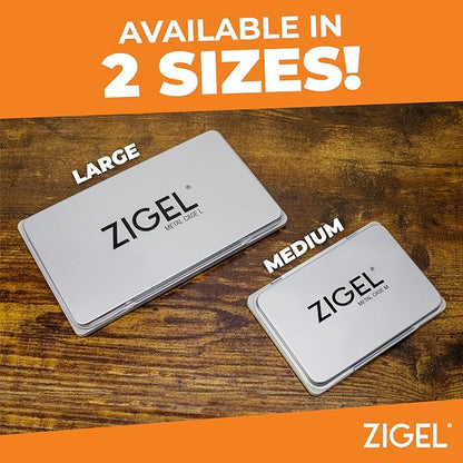 2 Pack Metal Case Stamp Pad Large Size, Blue Color - Size: 3" x 6" - Choose from 15 Ink Colors