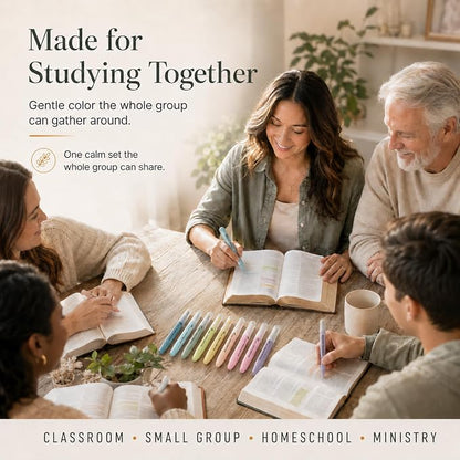 10 Pack Bible Safe Highlighters - Dusty Color, Wax Highlighters | No Bleed, Scripture Markers for Journaling, Study Accessories and School Supplies