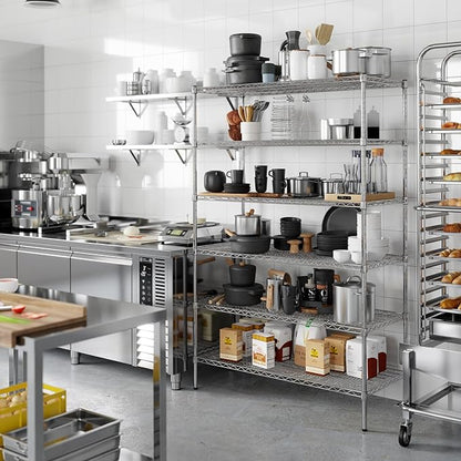 Regal Altair 21" Deep x 48" Wide x 74" Height Wire Shelving Kit | 6-Tier | NSF Commercial Storage Rack Unit