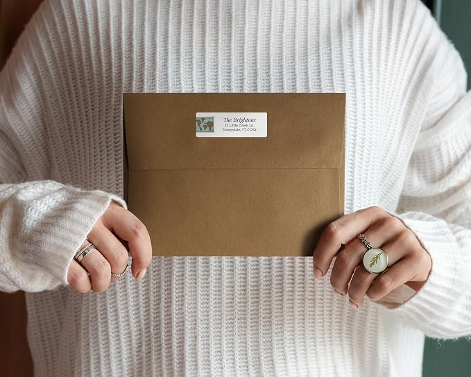 Personalized Return Address Labels - Simple & Stylish Illustrations Classic Style - Over 40 Images to Choose from - Custom Self Adhesive Stickers for Envelopes (60-960 Labels)