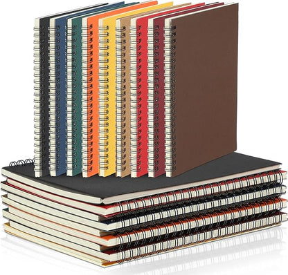 Yahenda 18 Pcs Spiral Notebook Bulk A5 Journal Lined 8.3'' x 5.5'' Writing Composition Paper Small Notepad Subject Notebook for Students Office Business Back to School Supplies (Multi Color)