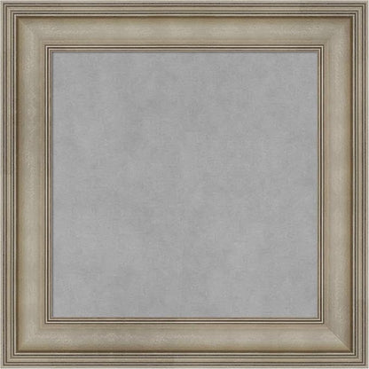 Amanti Art Silver Framed Magnetic Board 21x21 Small Vision Board for use with Magnets, 100% Metal Sheet to Display Items as Office Decor or for Home Organization in mudroom, Kitchen or Kids Room