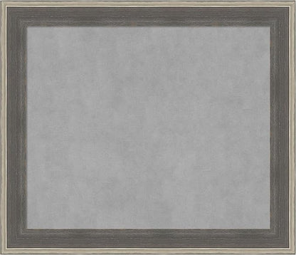 Amanti Art Grey Framed Magnetic Board 25x29 Medium Vision Board for use with Magnets, 100% Metal Sheet to Display Items as Office Decor or for Home Organization in mudroom, Kitchen or Kids Room
