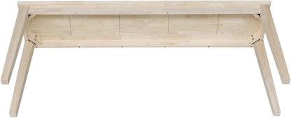 International Concepts Shaker Console Table, 72-Inch Long, Solid Parawood, Unfinished