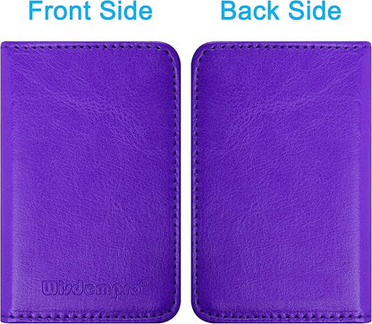 Wisdompro Business Card Holder, 2-Sided PU Leather Folio Name Card Holder Wallet Case with Magnetic Shut for Men and Women, Ultra Slim and Thin