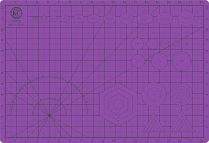 KC GLOBAL A3 (19"x13") Professional Grade Self-Healing Cutting Mat (Purple) - Odor-Free, Double-Sided, Eco-Friendly, Non-Slip, Premium Desk mat for DIY, Crafting, Model Building,and Art Projects