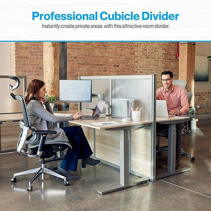 NBF Office Partition, Cubicle Wall Divider, Modern Room Separator, Free Standing Privacy Panel, 52" H x 60" W, Indoor, Espresso