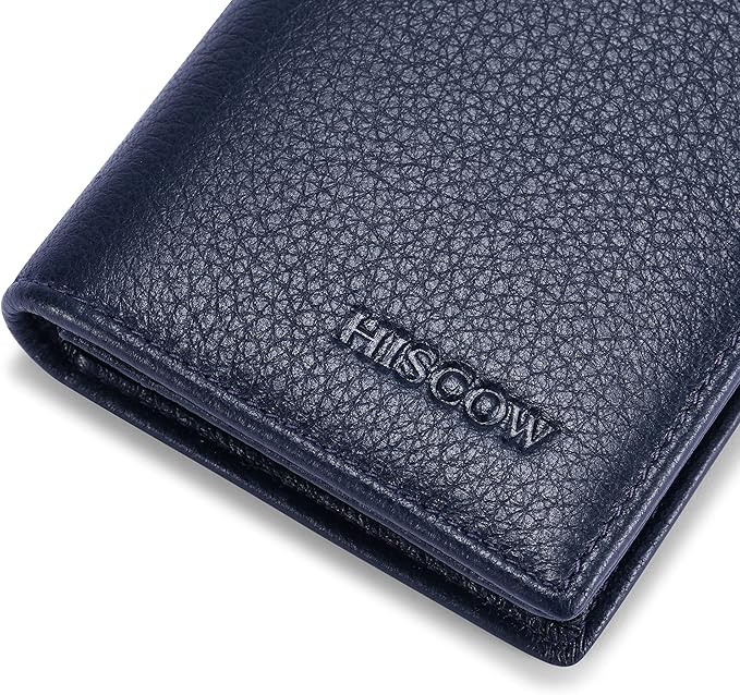 Leather Business Card Case Holder for Men & Women, Italian Calfskin