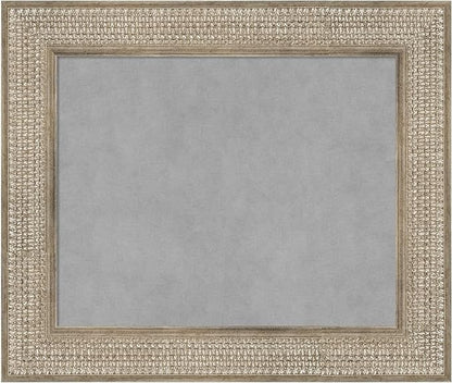 Amanti Art Silver Framed Magnetic Board 22x26 Small Vision Board for use with Magnets, 100% Metal Sheet to Display Items as Office Decor or for Home Organization in mudroom, Kitchen or Kids Room