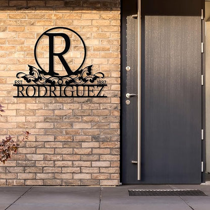 Personalized Metal Name Signs, Split Letter Monogram Wall Art Decor, Durable Steel Family Last Name Decor, Custom Signs Indoor or Outdoor, Personalized Wedding Gifts, Housewarming Gift