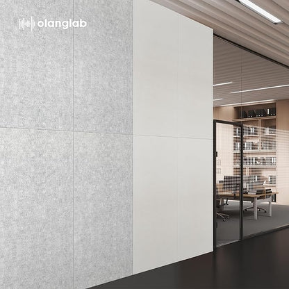 Olanglab Acoustic Wall Panels 10 Pack, 48 x 24 per Acoustic Panels Sound Absorbing, Sound Panels for Home Studio and Office, Plain White
