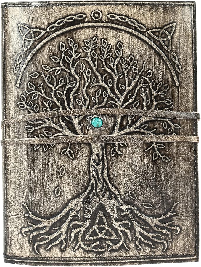 Leather Journal Refillable Lined Paper Tree of Life Handmade writing Notebook Diary leather Bound Daily Notepad for women and men Writing pad for Artist Sketch