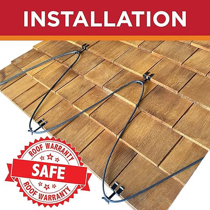 Grip Clip Roof Clips, Safe for Heat Tape, Electric Cable & Roof Heat Cable Installation, Prevents Roof Damage, Easy Nail-Free Outdoor Cable Clips, Your Ultimate Cable Clip (.625-25 Pack)