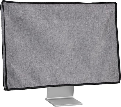 kwmobile Dust Cover for 24-26" Monitor - Linen Monitor Display Protector - Protect Your Computer Screen - Dark Grey