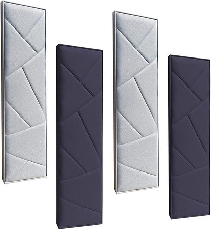 Tönnen Sublime Acoustic Panel | Professional Sound Absorbing Panel | Decorative Soundproof Panel | Acoustic Wall Panel (38x15x2 in - 1 piece - Gray)