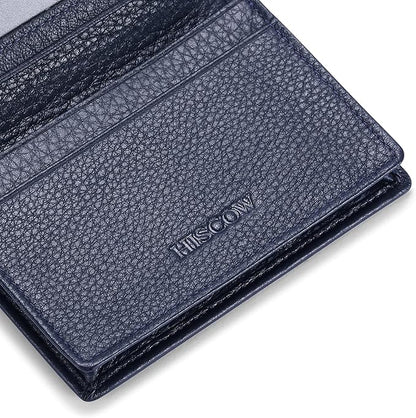 Leather Business Card Case Holder for Men & Women, Italian Calfskin