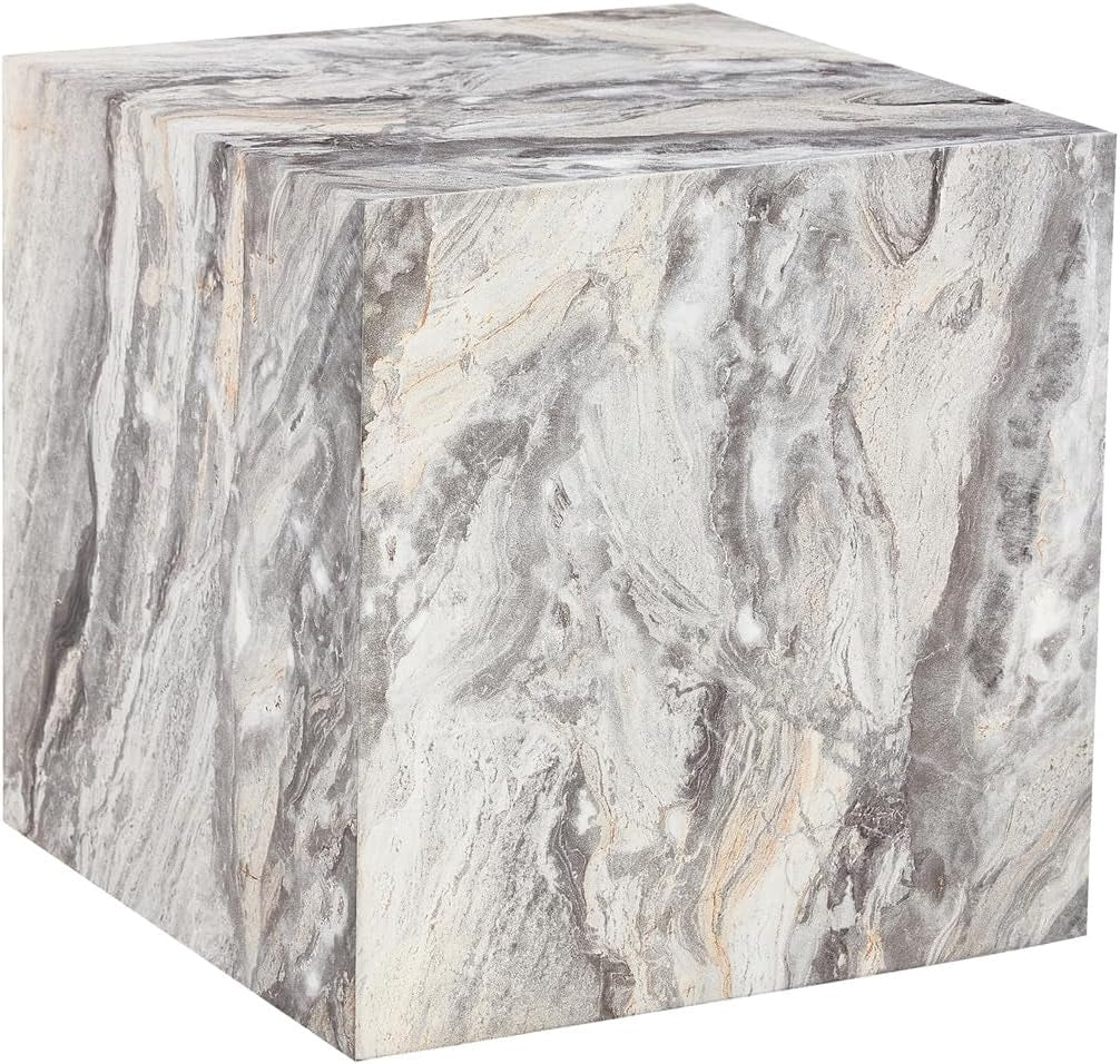 Side Table, End Table Living Room Table, Modern Sofa Couch Table, Faux Marble End Table, Bedside Table Nightstand for Small Spaces, Bedroom