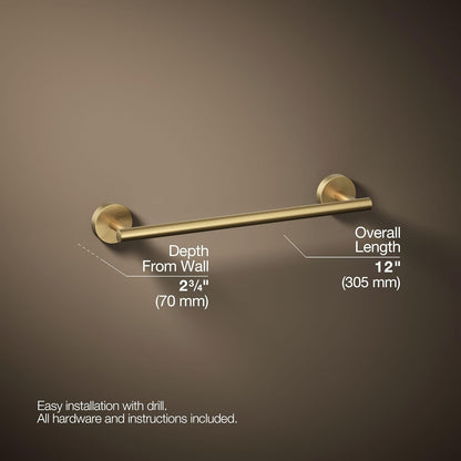 27288-2MB Elate® 12" Towel Bar, Vibrant Brushed Moderne Brass