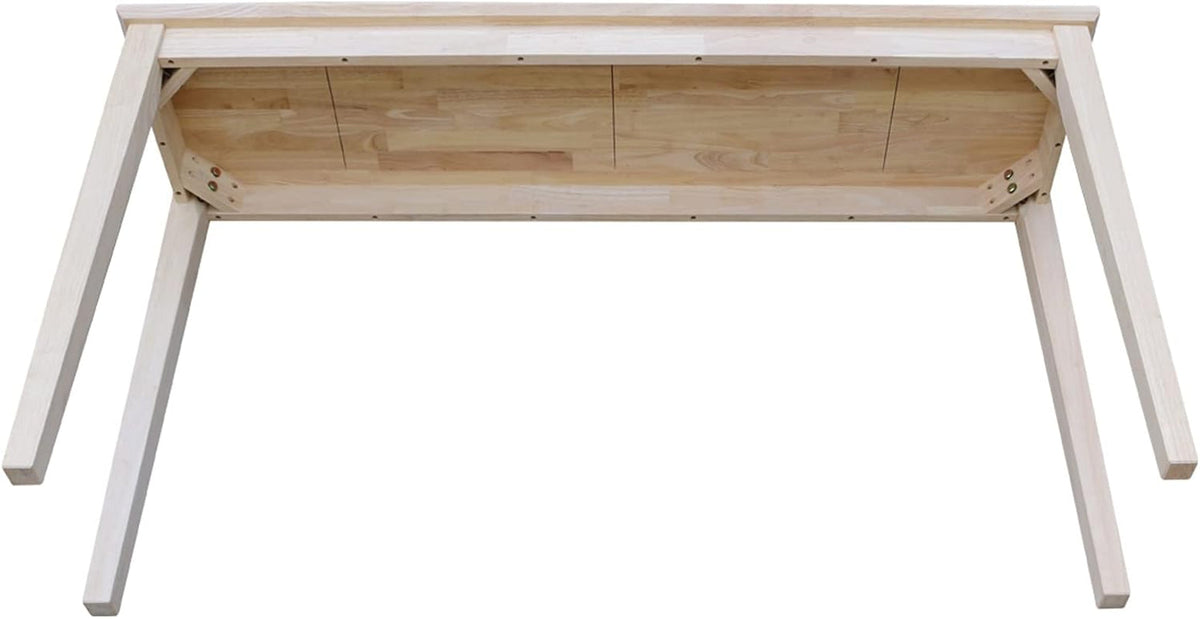 International Concepts Shaker Console Table, 60-Inch Long, Solid Parawood, Unfinished